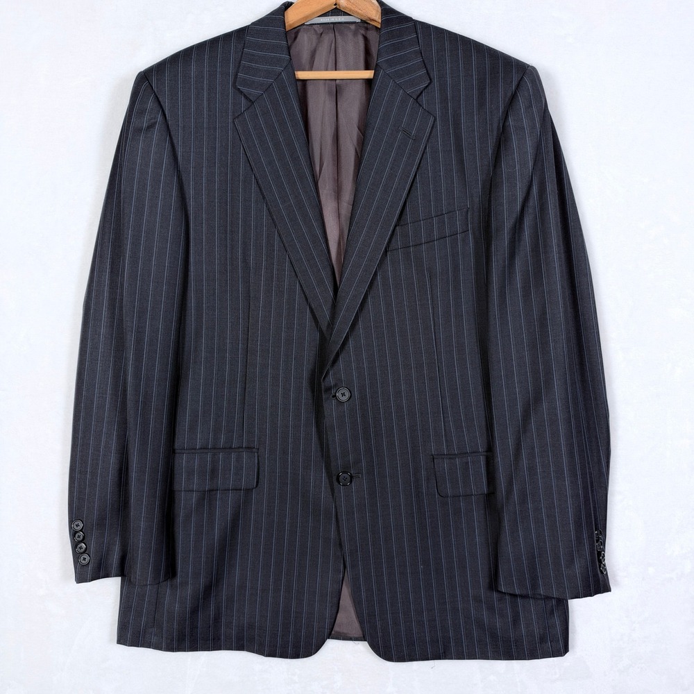 Hickey Freeman Barneys NY Loro Piana Wool Pinstripe Blazer Jacket 42R Madison